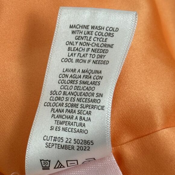 ASHLEY PARK x RTR Linen Blend Blazer M Oversized Two Button Orange EUC B10 - Picture 6 of 6